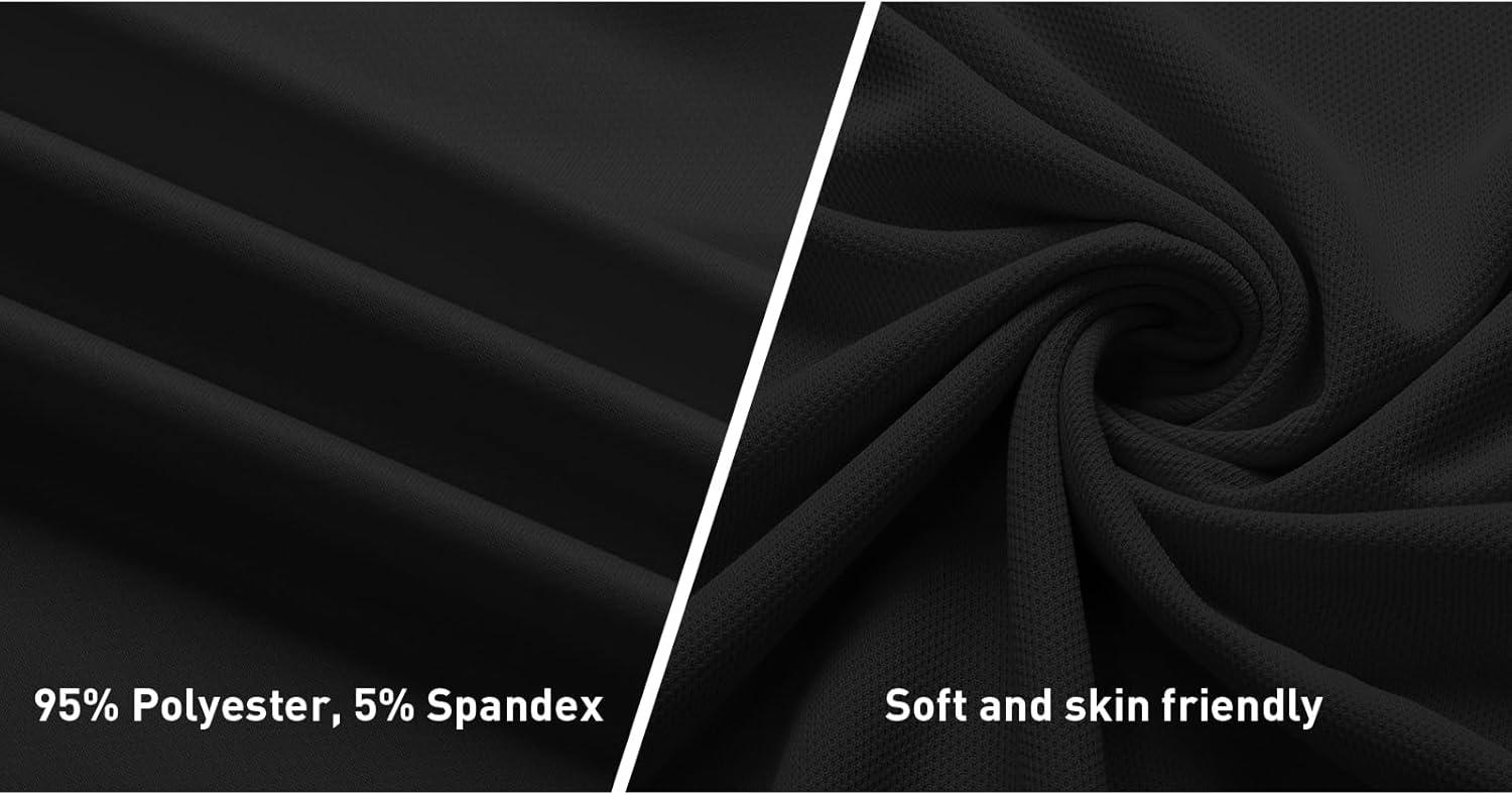 imageZITY 3 Pack Mens Polo Shirt Short Sleeve Sports Performance Business Casual Golf Shirts for Men Collared Tactical TShirtsBlack
