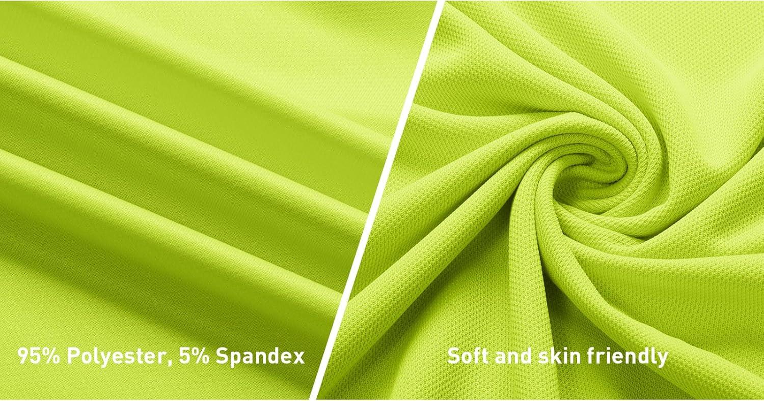 imageZITY 3 Pack Mens Polo Shirt Short Sleeve Sports Performance Business Casual Golf Shirts for Men Collared Tactical TShirtsGrey Lightblue Lemongreen