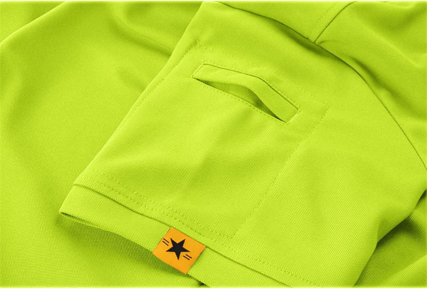 imageZITY 4 Pack Mens Polo Shirt Short Sleeve Sports Golf Tennis TShirt Athletic Collared Tactical ShirtsBlue Black Lemongreen Red