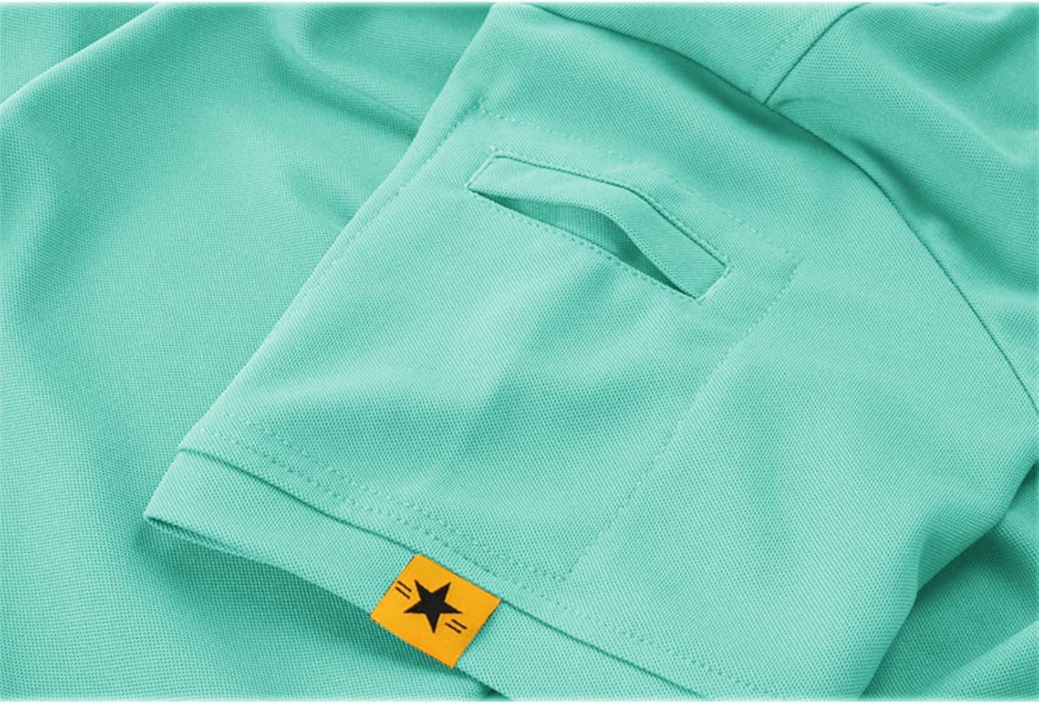 imageZITY 4 Pack Mens Polo Shirt Short Sleeve Sports Golf Tennis TShirt Athletic Collared Tactical ShirtsLightblue Black Grassgreen Turquoiseblue