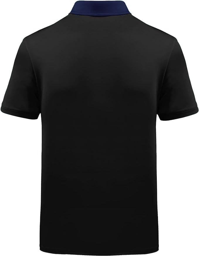 imageZITY Golf Polo Shirts for Men Short Sleeve Athletic Tennis TShirtBlock Blue