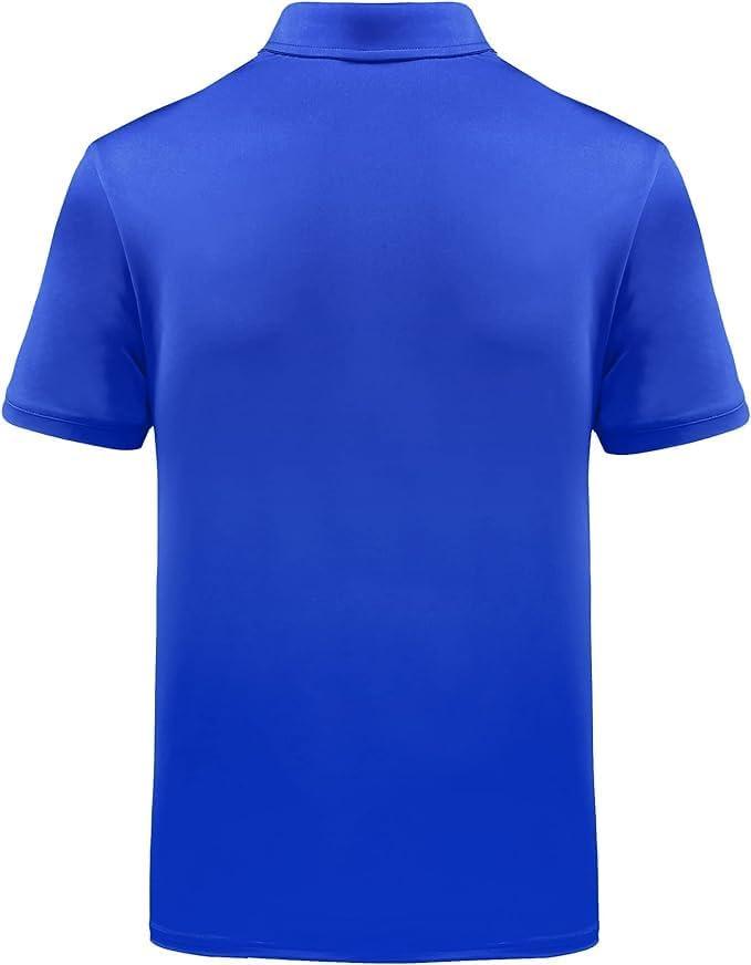 imageZITY Golf Polo Shirts for Men Short Sleeve Athletic Tennis TShirtBlue Black
