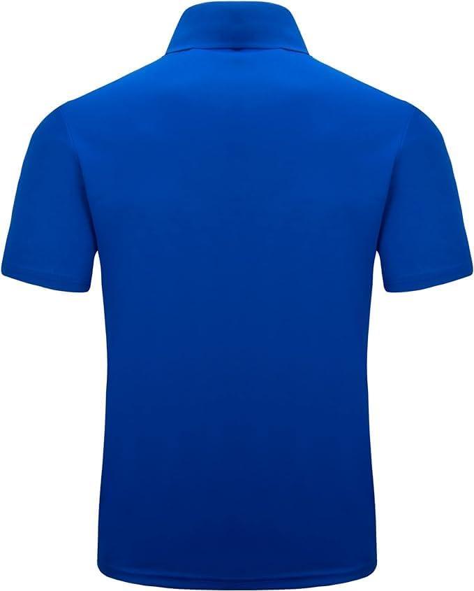 imageZITY Golf Polo Shirts for Men Short Sleeve Athletic Tennis TShirtCurve Blue
