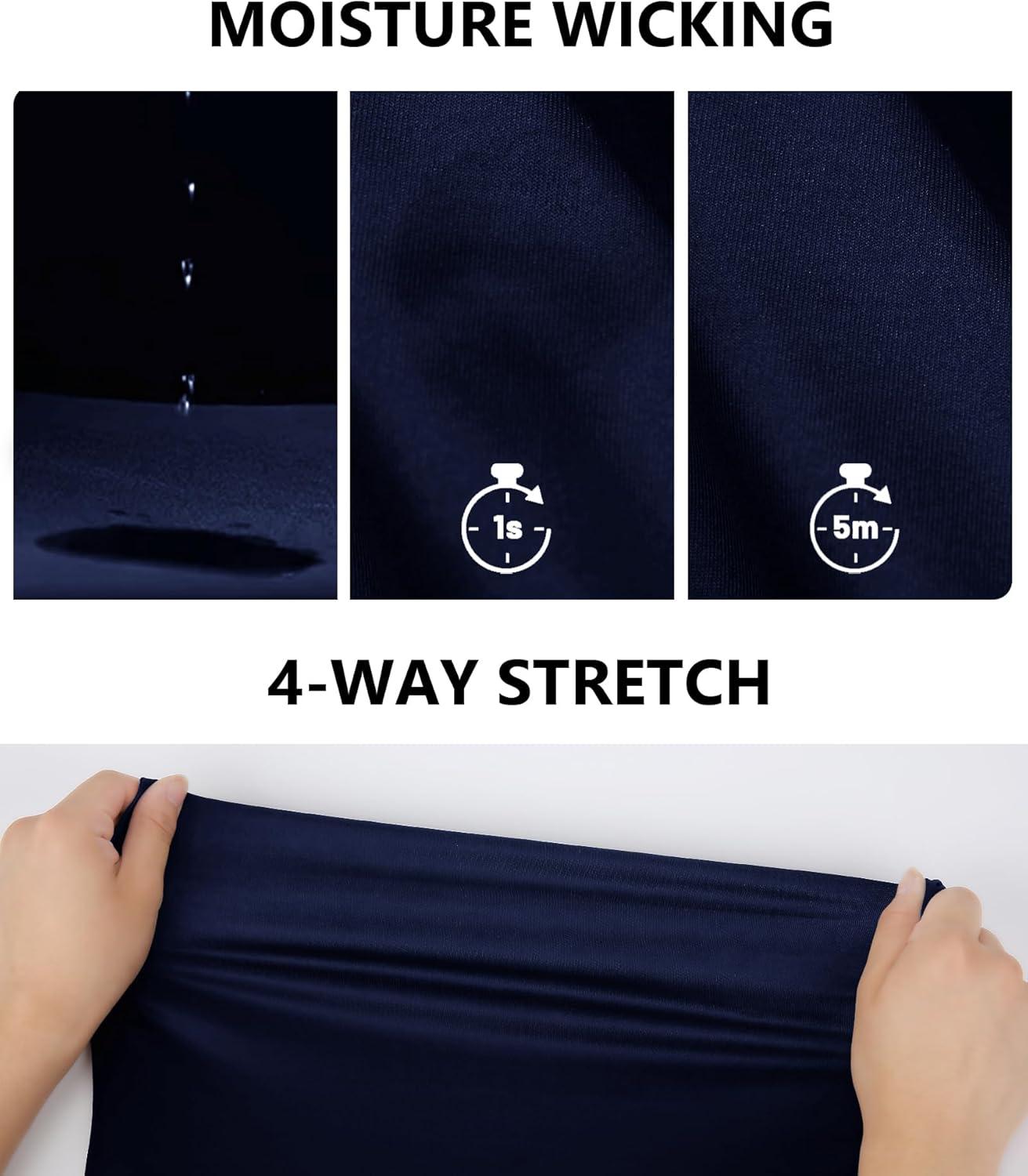 imageZITY Mens Golf Shirt Short Sleeve Sport Moisture Wicking Performance Print Golf Polo Shirts for Men Collared Casual TShirtPink Blue