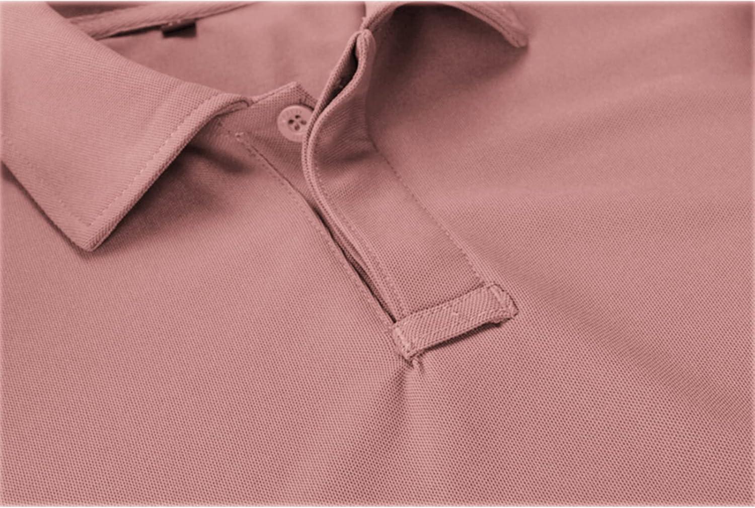 imageZITY Mens Polo Shirt Short Sleeve Sports Tactical TShirt Athletic Golf Polos Daily Casual Stylish Collared Shirts for MenAsh Pink