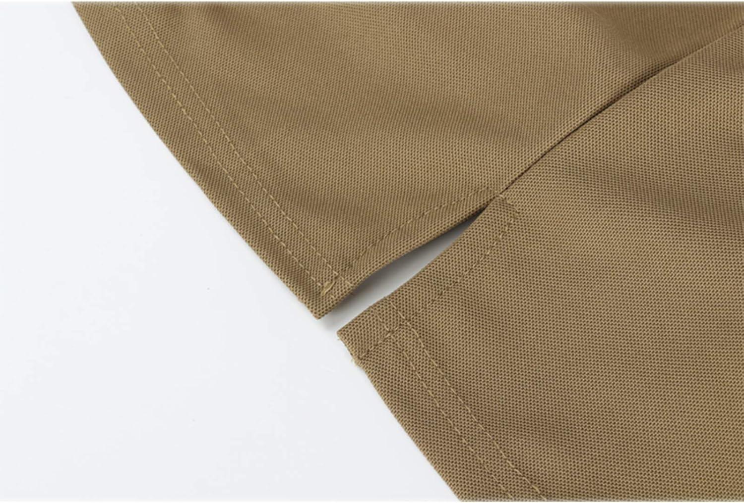 imageZITY Mens Polo Shirt Short Sleeve Sports Tactical TShirt Athletic Golf Polos Daily Casual Stylish Collared Shirts for MenKhaki