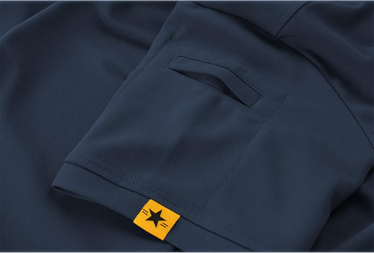 imageZITY Mens Polo Shirt Short Sleeve Sports Tactical TShirt Athletic Golf Polos Daily Casual Stylish Collared Shirts for MenNavy