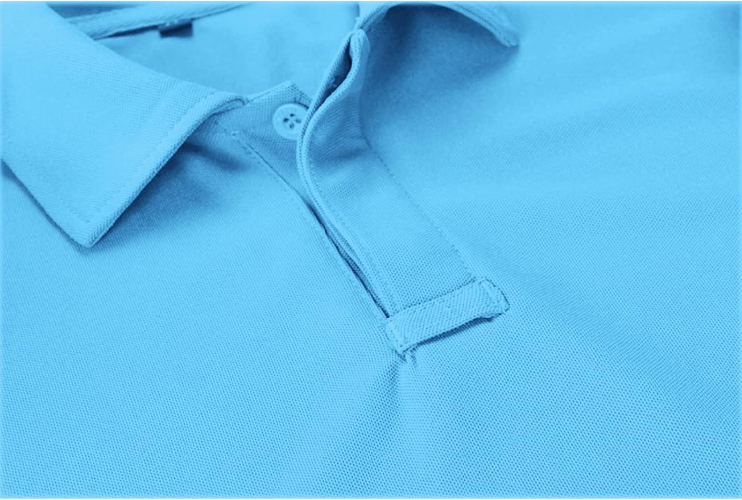 imageZITY Mens Polo Shirt Short Sleeve Sports Tactical TShirt Athletic Golf Polos Daily Casual Stylish Collared Shirts for MenSkyblue