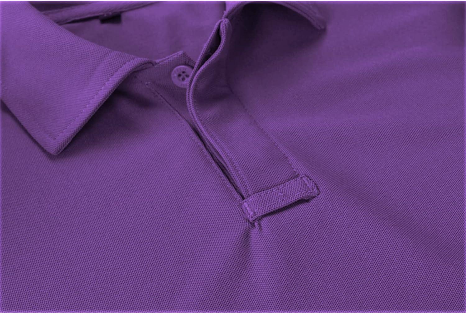 imageZITY Mens Polo Shirt Short Sleeve Sports Tactical TShirt Athletic Golf Polos Daily Casual Stylish Collared Shirts for MenViolet