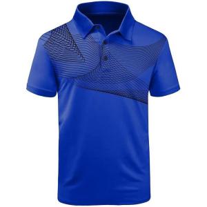 ZITY Golf Polo Shirts for Men Short Sleeve Athletic Tennis T-Shirt(Blue Black)