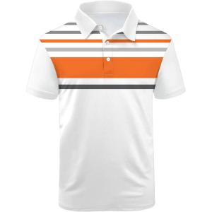 ZITY Golf Polo Shirts for Men Short Sleeve Athletic Tennis T-Shirt(Orange)