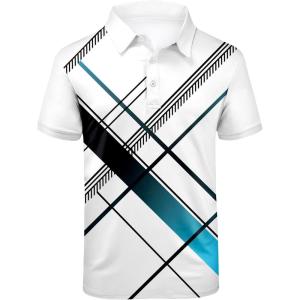 ZITY Golf Polo Shirts for Men Short Sleeve Athletic Tennis T-Shirt(White)