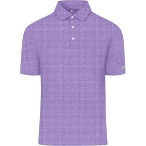 ZITY Select Golf Shirts for Men Short Sleeve UPF 50+ Print Performance Polo Moisture Wicking Funny Golf Collared Shirts(Purple Snowflake Geometry)