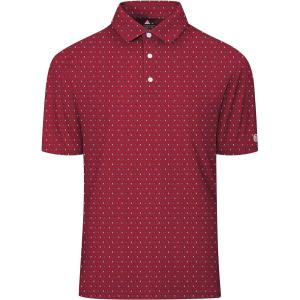 ZITY Select Golf Shirts for Men Short Sleeve UPF 50+ Print Performance Polo Moisture Wicking Funny Golf Collared Shirts(Red Parrot)