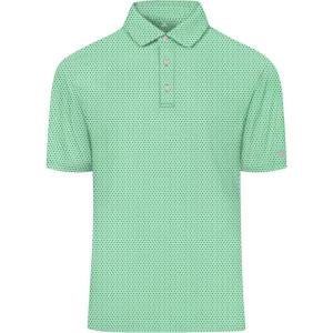 ZITY Select Golf Shirts for Men Short Sleeve UPF 50+ Print Performance Polo Moisture Wicking Funny Golf Collared Shirts(Viridescent Leaf)