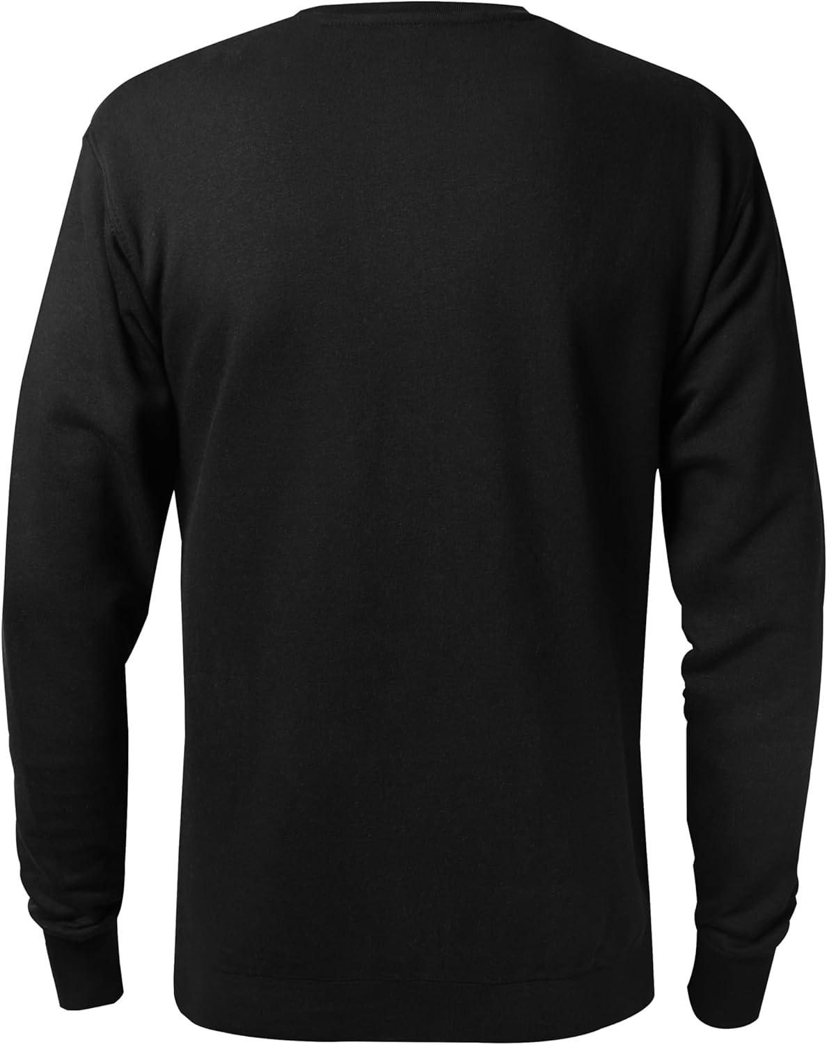 imageZITY 3 Pack Mens Crewneck Sweatshirts Lightweight Long Sleeve Casual Pullover Moisture Wicking Sweatshirts for MenBlack Grey Red