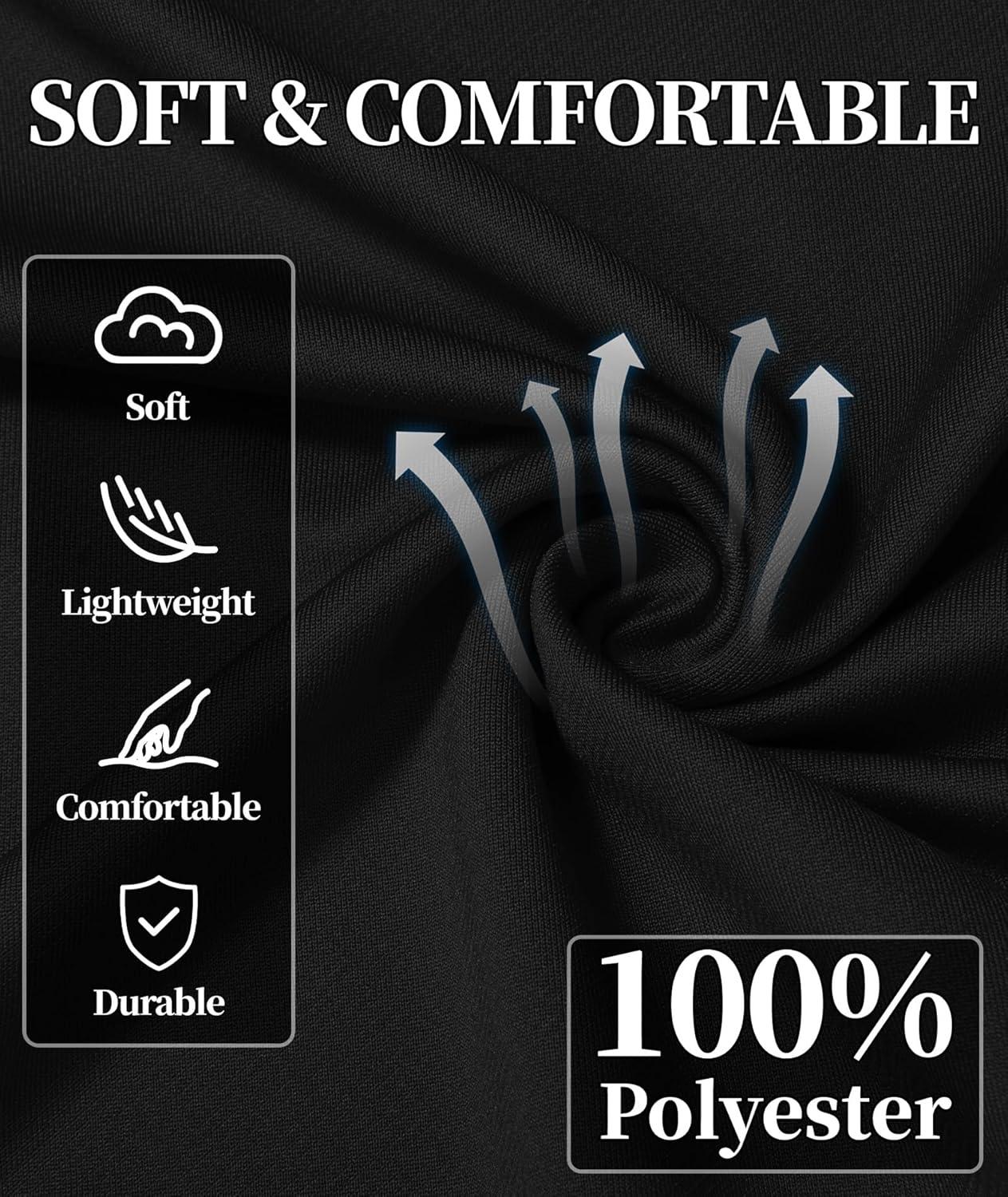 imageZITY 3 Pack Mens Crewneck Sweatshirts Lightweight Long Sleeve Casual Pullover Moisture Wicking Sweatshirts for MenBlack Grey Red