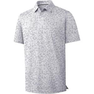 ZITY Mens Golf Shirts Short Sleeve Print Patterns Performance Moisture Wicking Polo Shirt(Sand Painting)