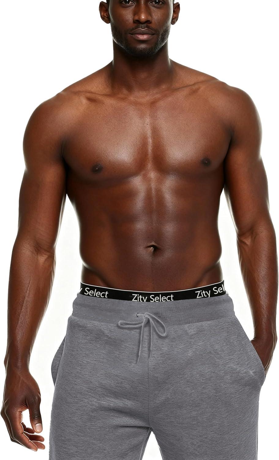imageZITY 3 Pack Mens Fleece Jogger Sweatpants with Pockets and Drawstring Athletic Active Workout Gym Sweat Pants Running PantsBlackdark Greynavy