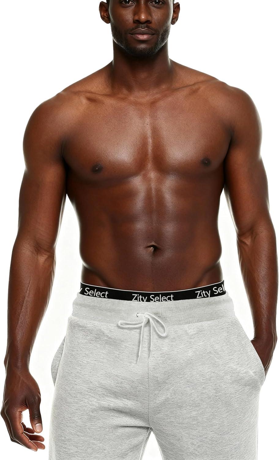 imageZITY 3 Pack Mens Fleece Jogger Sweatpants with Pockets and Drawstring Athletic Active Workout Gym Sweat Pants Running PantsBlacknavylight Grey