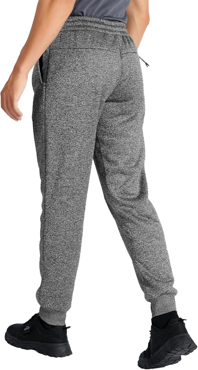 imageZITY Mens Thick Fleece Winter Pants Heavyweight Warm Sherpa Lined Athletic Jogger Sweatpants with Pockets003grayribbed Cuff