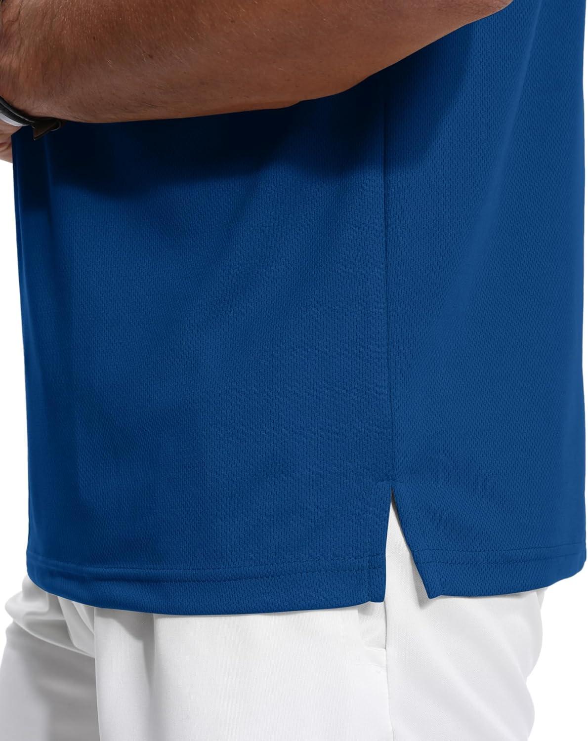 imageZITY 3 Pack Polo Shirts for Men with Pocket Short Sleeve Moisture Wicking Outdoor Tactical Shirt Summer CasualRoyal Blueroyal Blueroyal Blue
