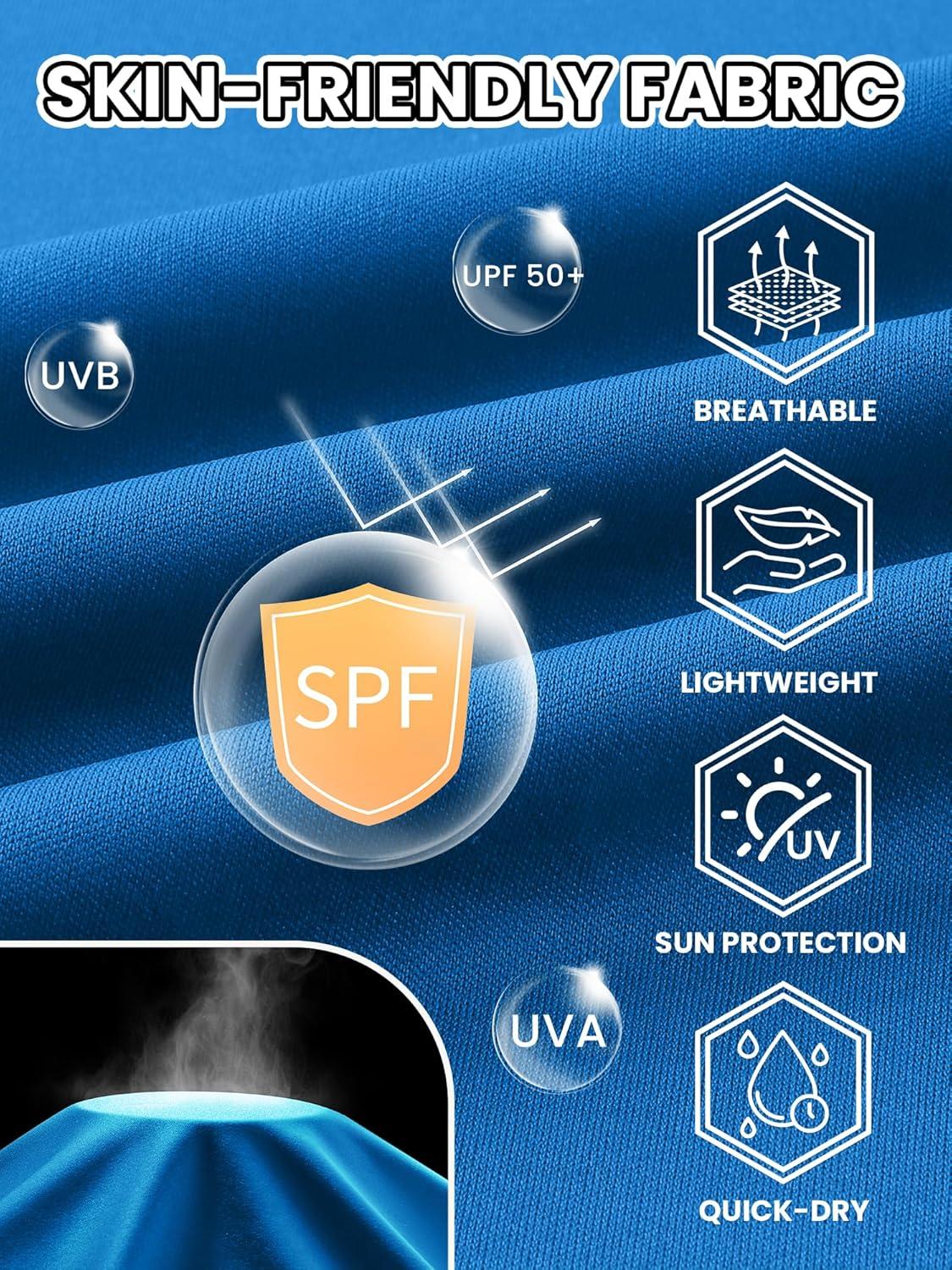 imageZITY 7 Pack Long Sleeve Shirts for Mens UPF 50 Sun Protection TShirt Active Crew Neck Tee Workout Tops Bulk7packroyalblueLightgrayDarkgrayLightblueDarkblueWhiteBlack