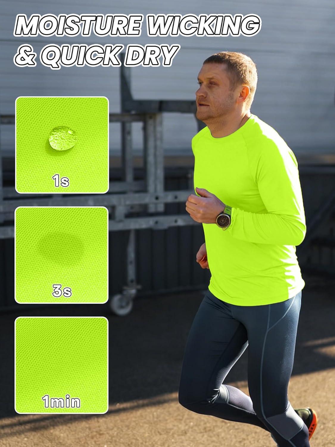 imageZITY 7 Pack Long Sleeve Shirts for Men UPF 50 Sun Protection TShirt Active Crew Neck Tee Workout Tops7packlightblueNeongreenOrangeLightgrayDarkgrayBlackWhite