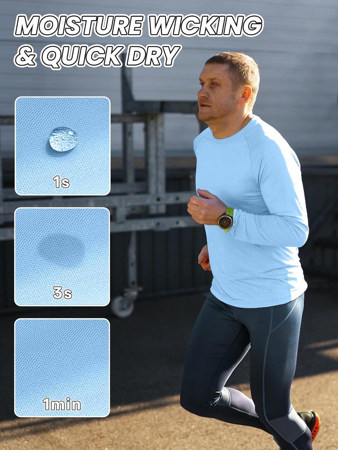 imageZITY 7 Pack Long Sleeve Shirts for Men UPF 50 Sun Protection TShirt Active Crew Neck Tee Workout Tops7packwineredLightblueRoyalblueDarkblueLightgrayDarkgrayBlack