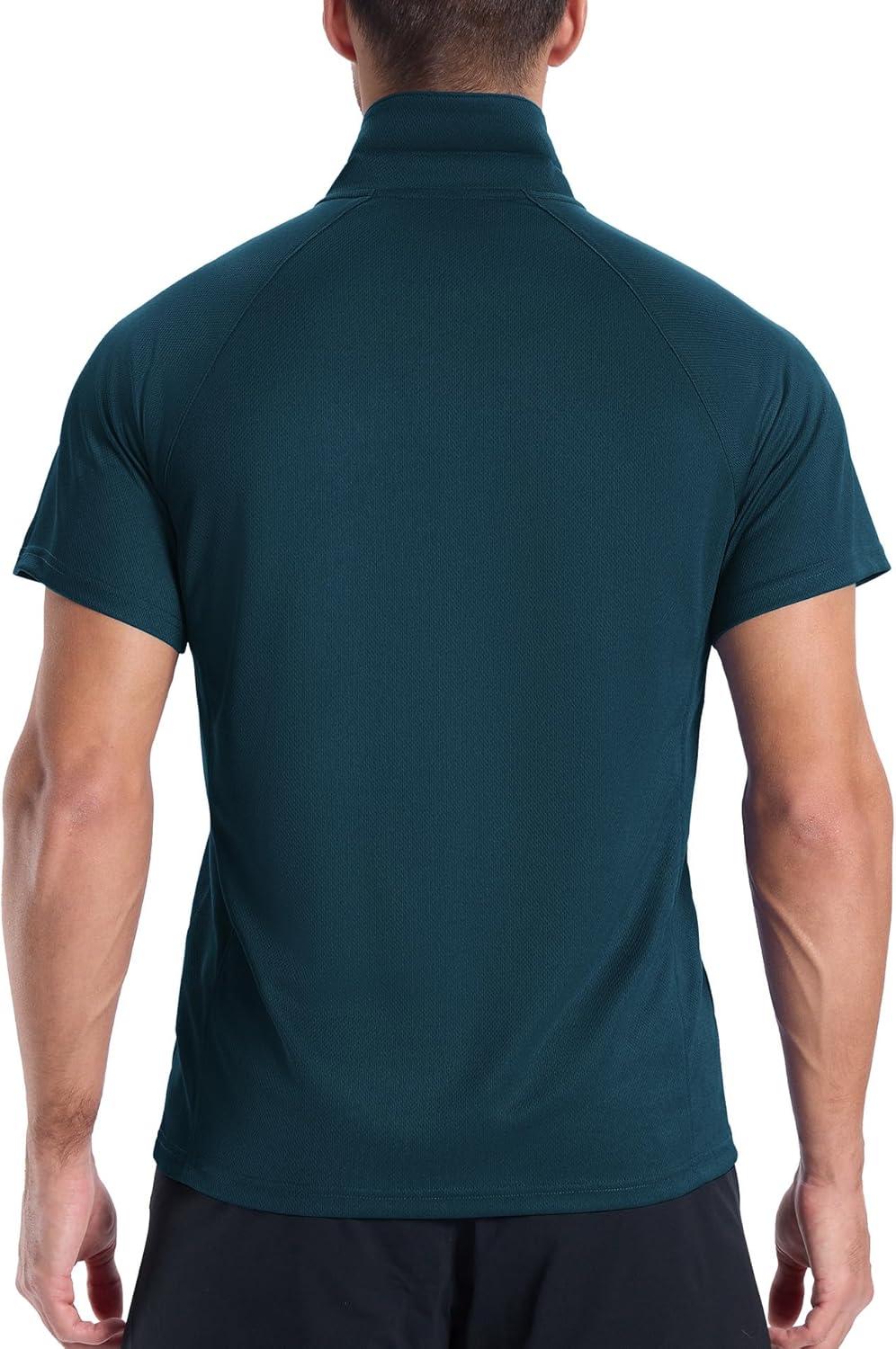imageZITY 3 Pack Mens Polo Shirts Short Sleeve Performance Moisture Wicking Business Casual Athletic Collared Golf Shirts for MenWine Redblackdark Teal Blue