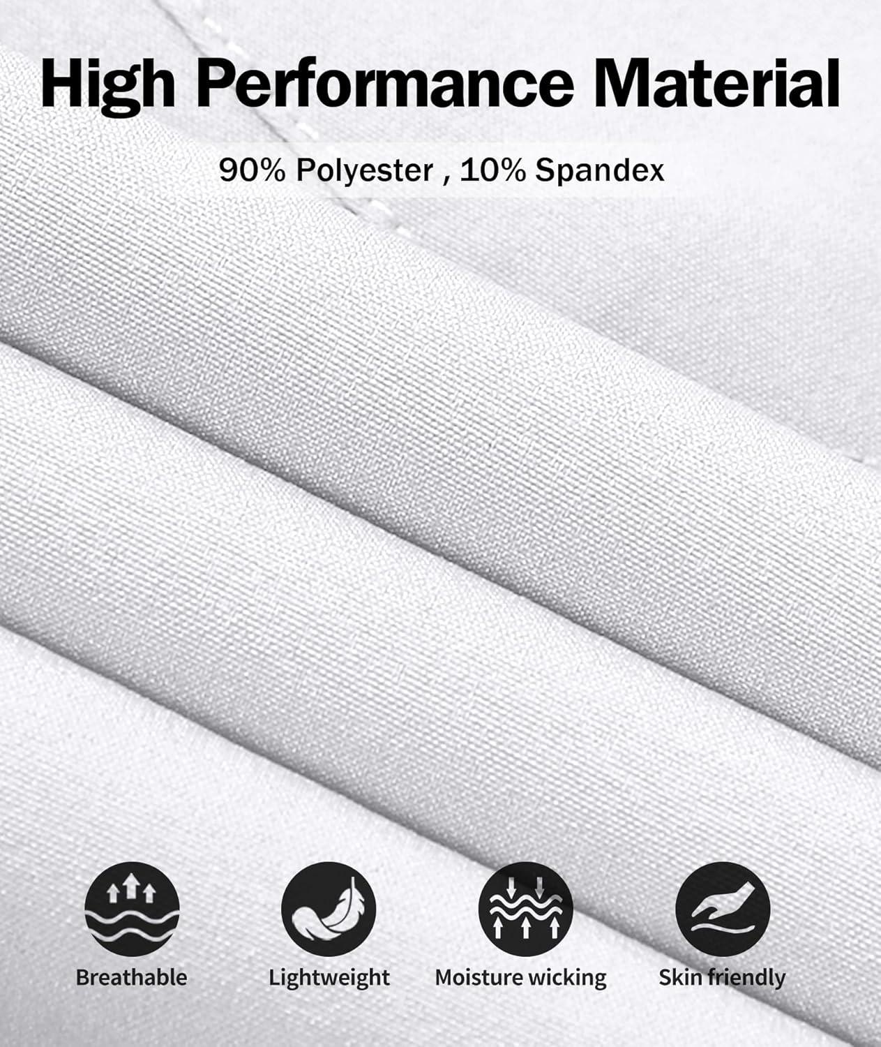 imageZITY Mens Dress Shirts Solid Long Sleeve Business Casual Button Down ShirtsWhite