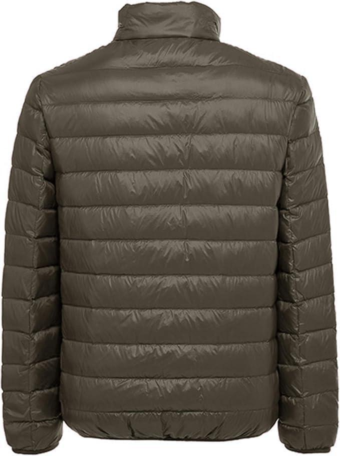 imageZITY Mens Lightweight Puffer Winter Jacket Hooded Insulated Puffy Coat for Snow Ski Hiking Travel Green L