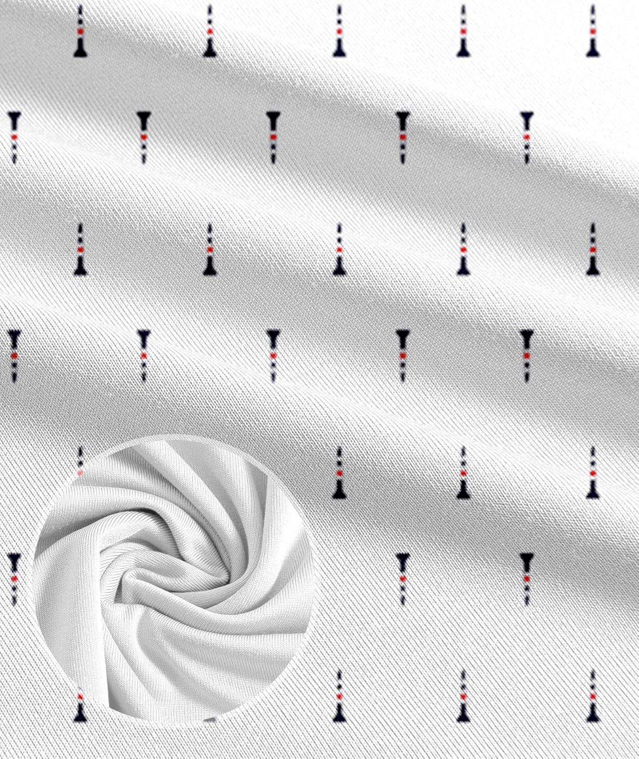 imageZITY Mens Print Polo Shirts Short Sleeve Moisture Wicking Shirts for Men Golf Tennis Daily Casual Collared TShirtWhite Golf Spikes