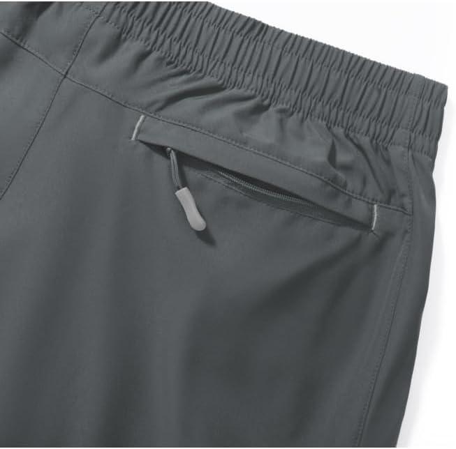 imageZITY Mens Running Athletic Shorts with Zipper Pockets 7 Lightweight Moisture Wicking Sports Gym Basketball Hiking WorkoutZ Mountain Gray