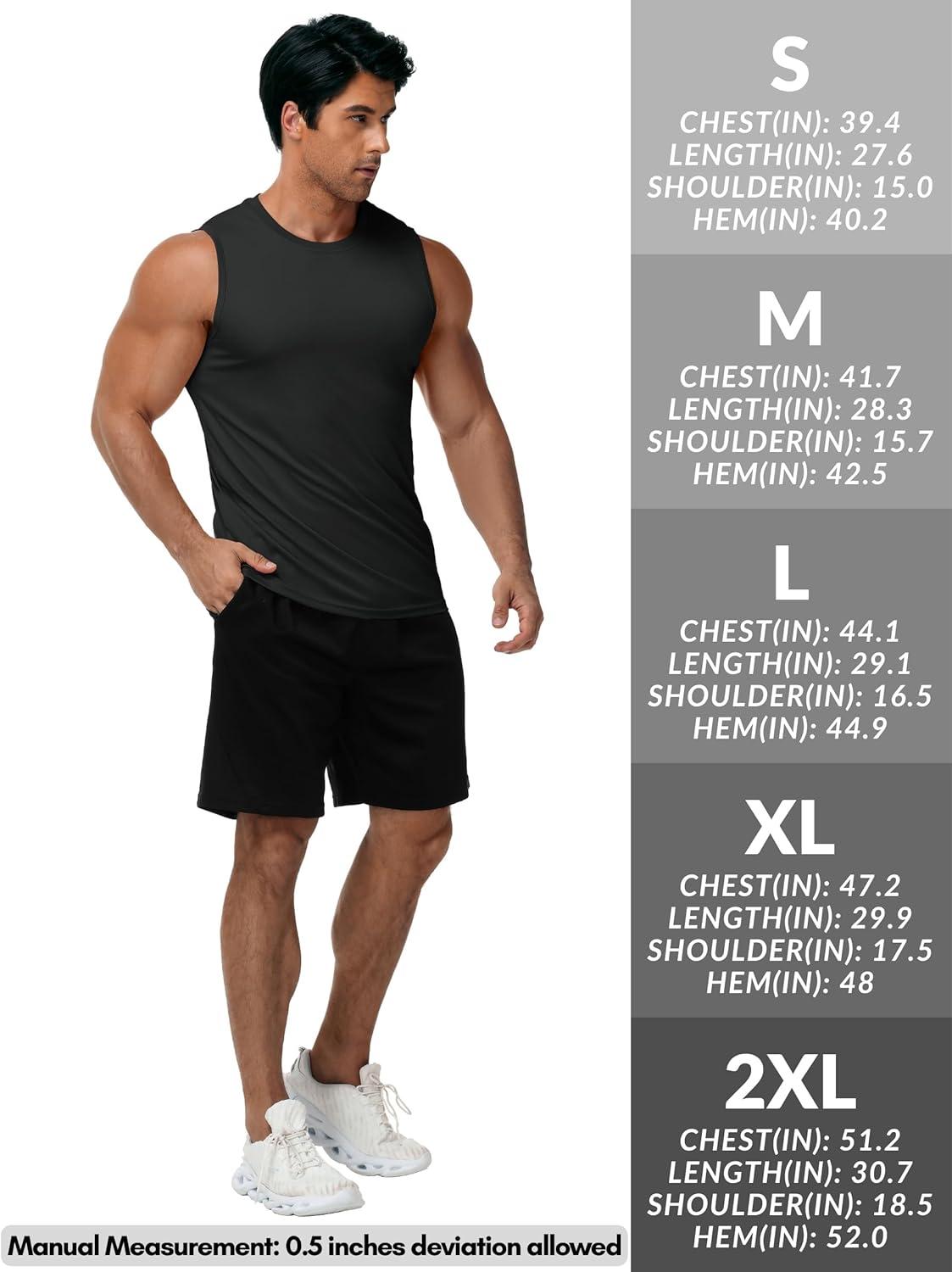 imageZITY Mens Sleeveless Shirts Quick Dry Tank Tops UPF 50 Workout Gym Muscle Shirts for Running Bodybuilding Summer BeachDark Grey