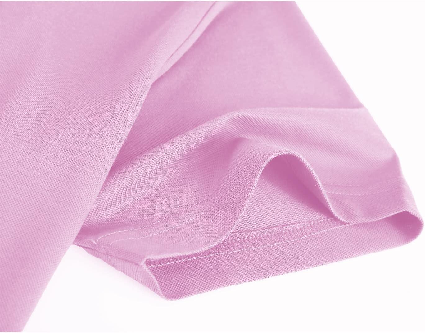 imageZITY Polo Shirts for Men Golf Polo Casual Shirts Short Sleeve Moisture Wicking Collared ShirtsPink