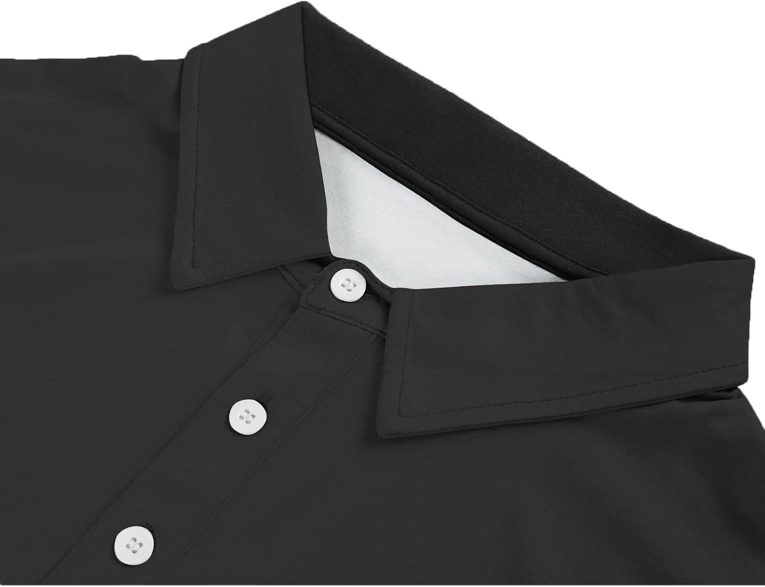 imageZITY Polo Shirts for Men Short Sleeve Button Down Collar Gradient Shirts MoistureWicking Athletic Mens Golf Polo ShirtBgr