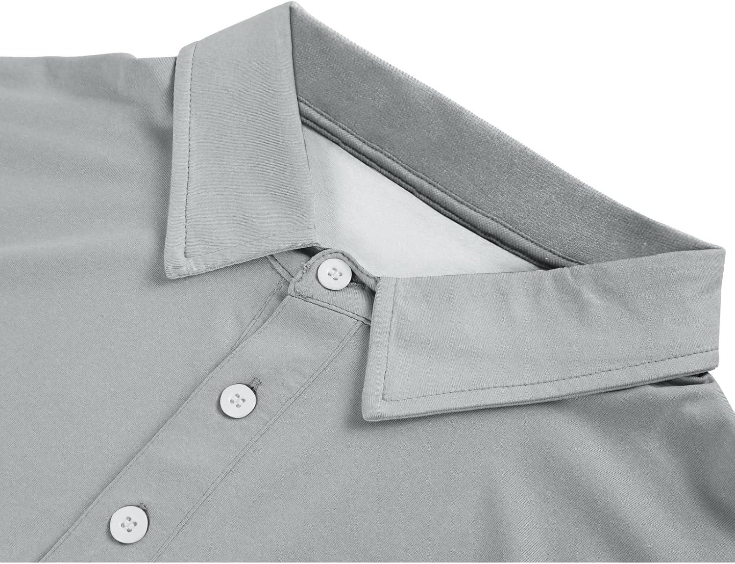 imageZITY Polo Shirts for Men Short Sleeve Button Down Collar Gradient Shirts MoistureWicking Athletic Mens Golf Polo ShirtGrb