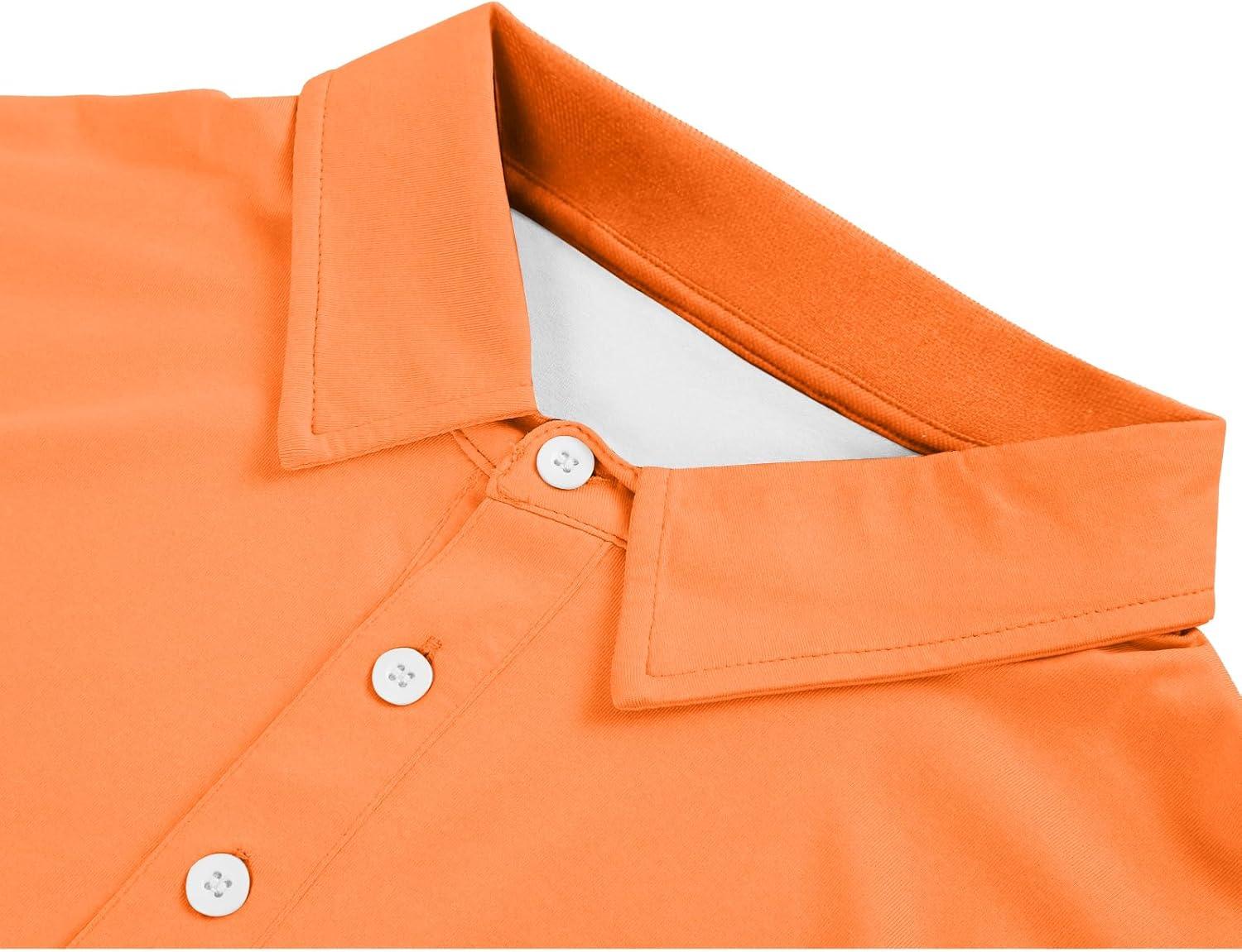 imageZITY Polo Shirts for Men Short Sleeve Button Down Collar Gradient Shirts MoistureWicking Athletic Mens Golf Polo ShirtT02