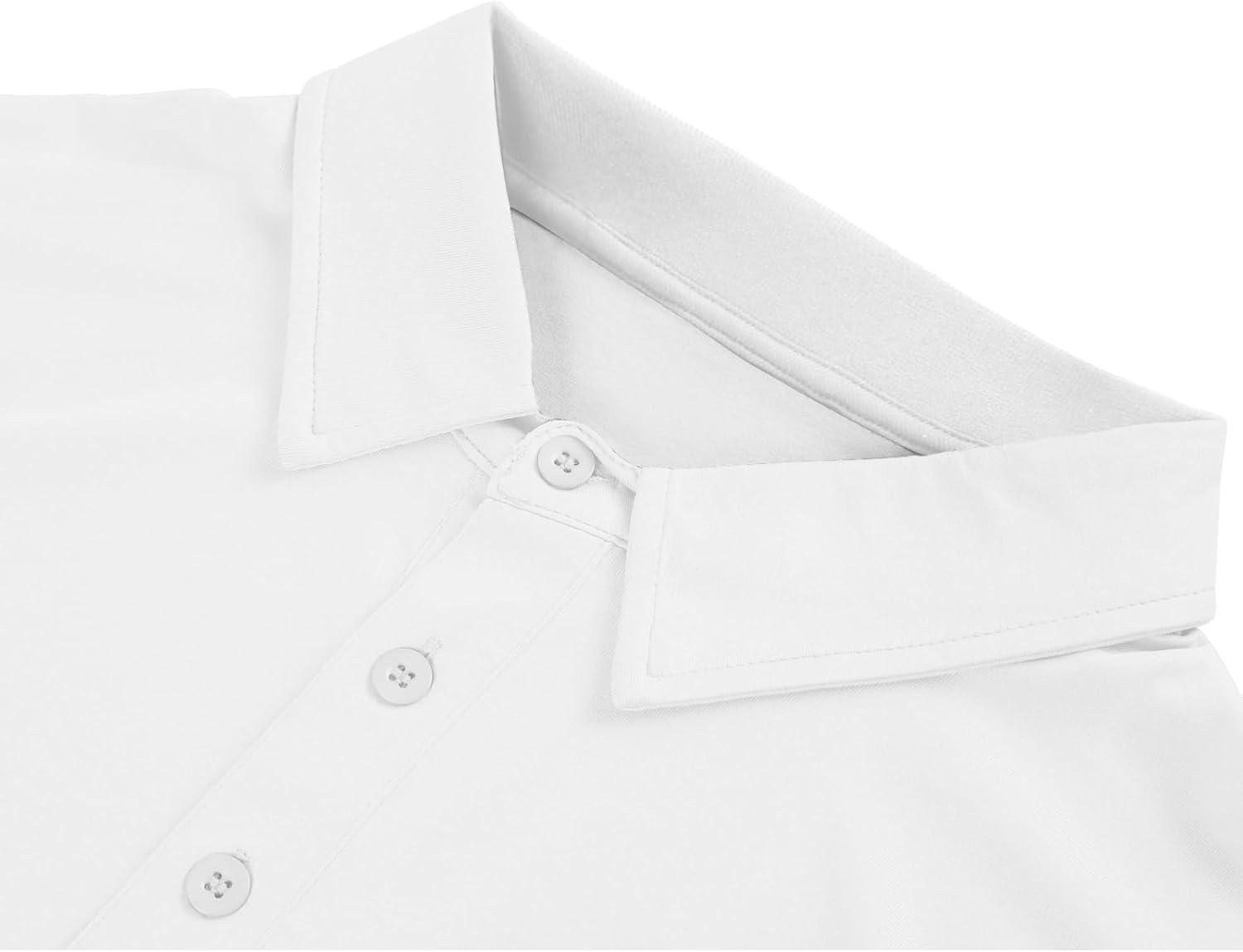 imageZITY Polo Shirts for Men Short Sleeve Button Down Collar Gradient Shirts MoistureWicking Athletic Mens Golf Polo ShirtT04