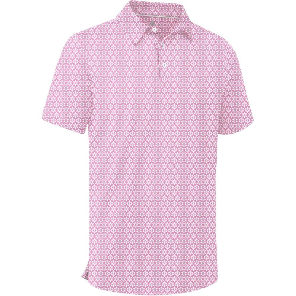 imageZITY Mens Print Polo Shirts Short Sleeve Moisture Wicking Shirts for Men Golf Tennis Daily Casual Collared TShirtPink Flower