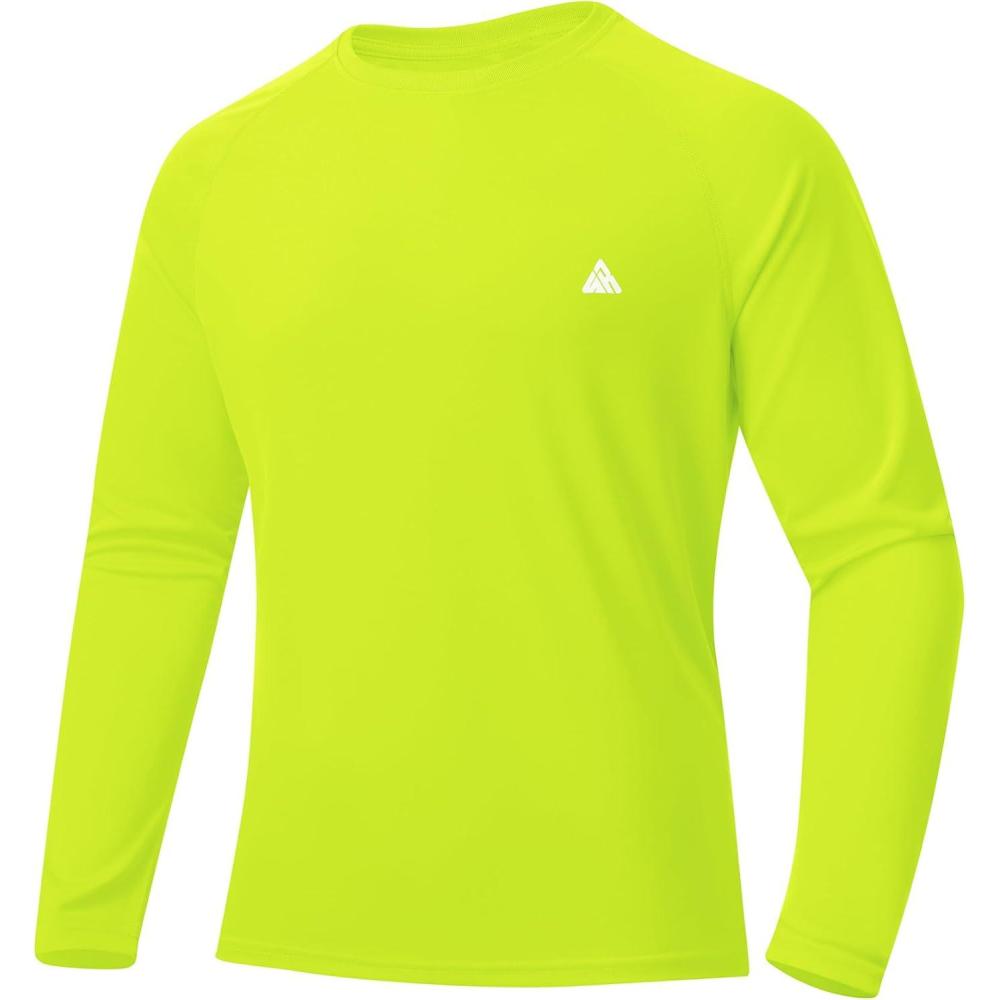 imageZITY Mens UPF 50 Sun Protection Shirts Long Sleeve Lightweight Rash Guard UV SPF Fishing Hiking Running Workout TShirtKelly Green