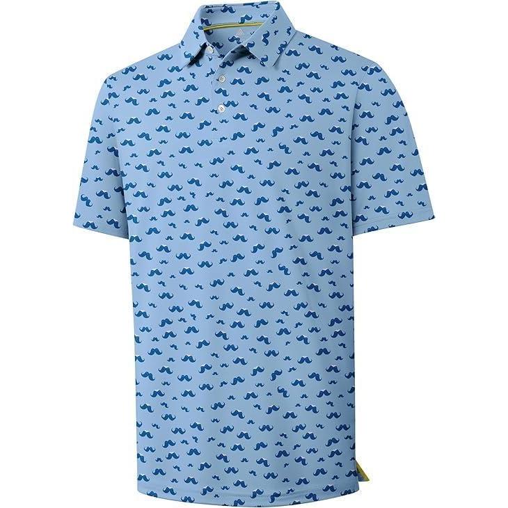 imageZITY Select Mens Golf Shirts Short Sleeve Print Performance Polo Moisture Wicking Casual Collared Golf Shirts for MenBluebeard