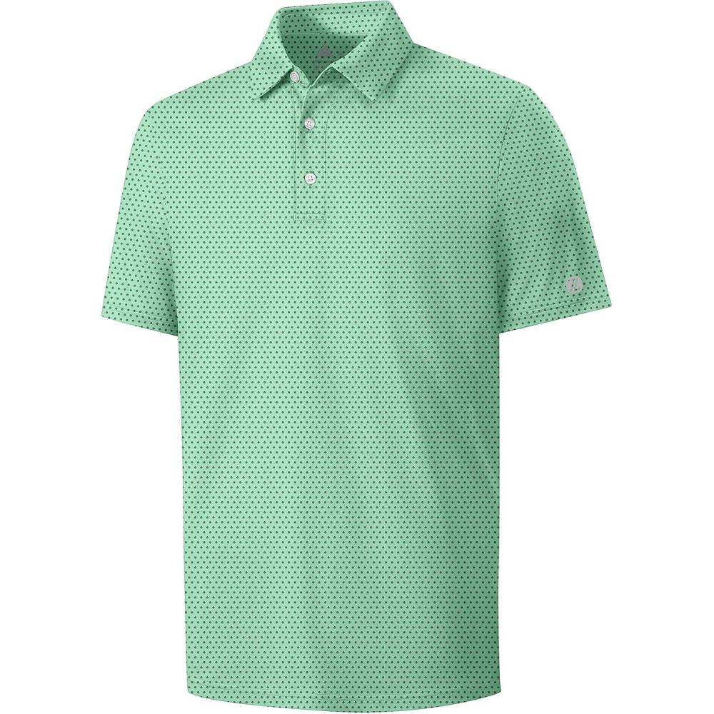 imageZITY Select Mens Golf Shirts Short Sleeve Print Performance Polo Moisture Wicking Casual Collared Golf Shirts for MenViridescent Leaf