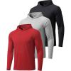 3 Pack-light Grey / Deep Red / Black