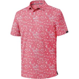 ZITY Golf Shirts for Men Short Sleeve Print Polo Shirt Moisture Wicking Regular Fit Casual Beach Polo(Splattered Paint)