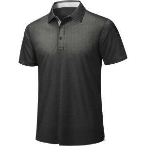 ZITY Mens Golf Polo Shirts Short Sleeve Quickly Dry Performance Collared Polo Tennis Casual Shirt for Men(Dark Grey)