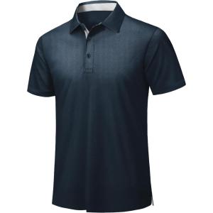ZITY Mens Golf Polo Shirts Short Sleeve Quickly Dry Performance Collared Polo Tennis Casual Shirt for Men(Navy Blue)