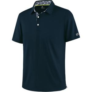ZITY Mens Golf Shirt Short Sleeve Moisture Wicking Polo Shirts for Men Performance Casual Stretchy Collared Polo Shirt(Navy Blue)