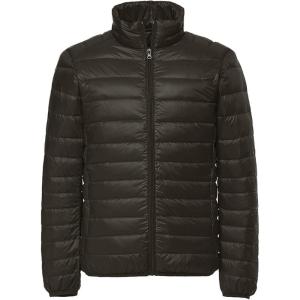ZITY Men’s Lightweight Puffer Winter Jacket Hooded Insulated Puffy Coat for Snow Ski Hiking Travel(C Black)